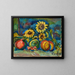 Still life with fruits and sunflower - Nicolas Alexandrovitch Tarkhoff — framed artwork on a wall
