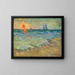 Sailing boats at sunset in Soulac-sur-Mer - Nicolas Alexandrovitch Tarkhoff — framed artwork on a wall