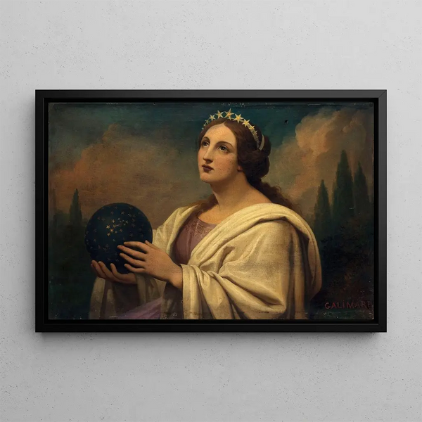 Allegory of Science or Astronomy - Nicolas Auguste Galimard — framed artwork on a wall
