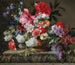 Nature morte with roses, tulips, anemones, lilac branches, viburnums, and bushes - Nicolas Baudesson — artwork view