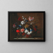 Flowers in a Basket - Nicolas Baudesson — framed artwork on a wall