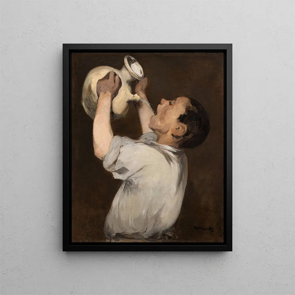 Boy with Pitcher La Régalade - Nicolas Bernard Lépicié — framed artwork on a wall