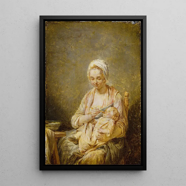 The Maternal Duty - Nicolas Bernard Lépicié — framed artwork on a wall