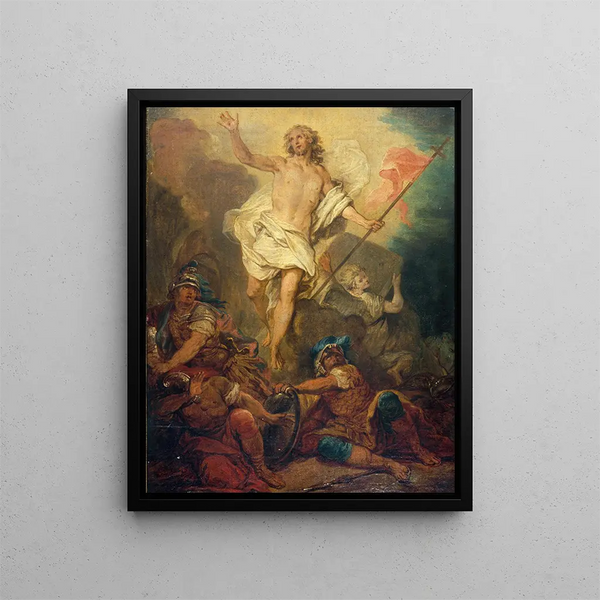 The Resurrection of Christ - Nicolas Bertin — framed artwork on a wall