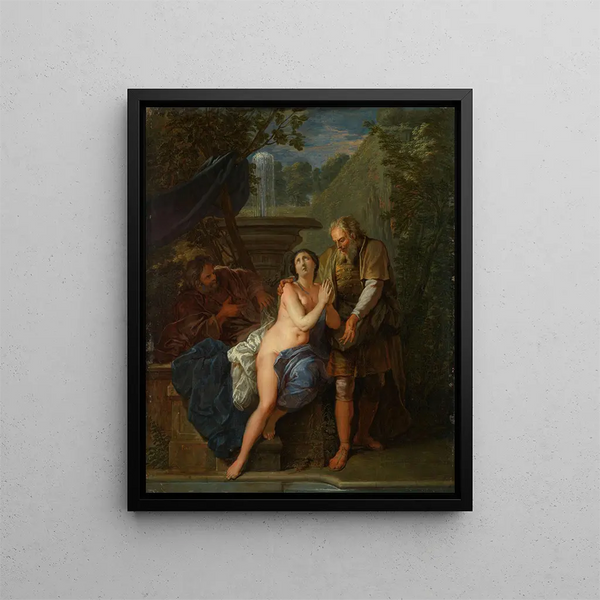 Suzanne et les vieillards - Nicolas Bertin — framed artwork on a wall