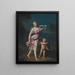 Diane et Cupidon - Nicolas Colombel — framed artwork on a wall