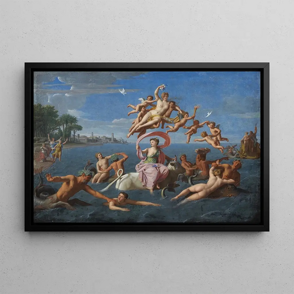 L'Enlèvement d'Europe - Nicolas Colombel — framed artwork on a wall