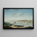 La Salpêtrière vue de la Râpée - Nicolas Jean-Baptiste Raguenet — framed artwork on a wall