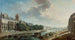 Le Palais de l'Archevêché vu de la Rive Gauche - Nicolas Jean-Baptiste Raguenet — artwork view