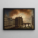 L'incendie de l'Hôtel-Dieu en 1772 - Nicolas Jean-Baptiste Raguenet — framed artwork on a wall