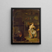 A young woman in a kitchen - Nicolas Lancret — framed artwork on a wall