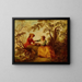 a young couple in a romantic courtship above a bird's nest - Nicolas Lancret — framed artwork on a wall