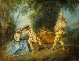 A scene from an Italian comedy - Nicolas Lancret — artwork view
