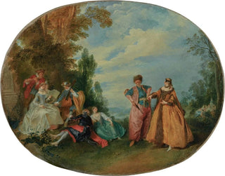 an outdoor concert with the handsome Greek and the loving Turk - Nicolas Lancret — artwork view
