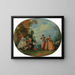 an outdoor concert with the handsome Greek and the loving Turk - Nicolas Lancret — framed artwork on a wall
