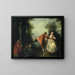 Elegant figures in a wooded landscape - Nicolas Lancret — framed artwork on a wall