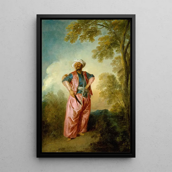 The Loving Turk - Nicolas Lancret — framed artwork on a wall