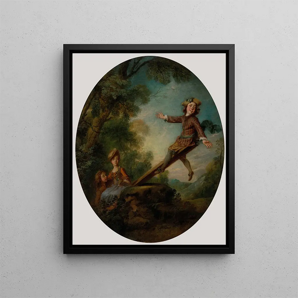 The Swing - Nicolas Lancret — framed artwork on a wall