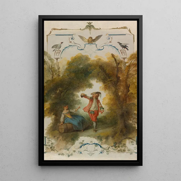 La Vigne - Nicolas Lancret — framed artwork on a wall
