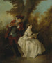 The Duo, a young man playing the flute and a young woman singing in a landscape - Nicolas Lancret — artwork view