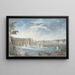 Cows and Perspective of Château de Chenonceaux - Nicolas Marie Ozanne — framed artwork on a wall