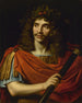 Molière 1622-1673 painting in the role of Caesar from The Death of Pompey - Nicolas Mignard — artwork view