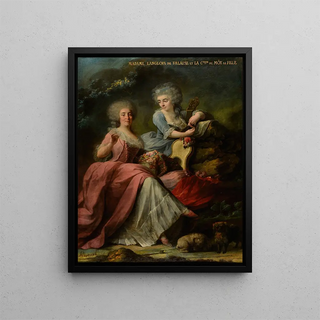 Nicolas Perseval - Madame Langlois de Falaise et sa fille la comtesse de Mo de Sons.webp