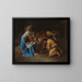 Adoration of the Shepherds - Nicolas Poussin — framed artwork on a wall