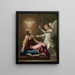 Annunciation - Nicolas Poussin — framed artwork on a wall