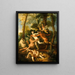 Pan and Syrinx - Nicolas Poussin — framed artwork on a wall