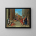 Saints Peter and John healing the paralytic - Nicolas Poussin — framed artwork on a wall