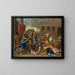 L'Enlèvement des Sabines - Nicolas Poussin — framed artwork on a wall
