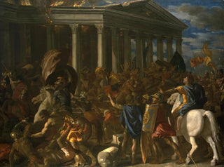 The destruction and looting of the Temple of Jerusalem - Nicolas Poussin — artwork view