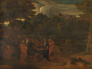 The Healing of the Two Blind Men at Jericho - Nicolas Poussin — artwork view