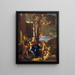 The Holy Family with Saint John the Baptist - Nicolas Poussin — framed artwork on a wall