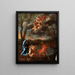 The Return of the Holy Family to Nazareth - Nicolas Poussin — framed artwork on a wall