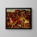 The victory of Joshua over the Amalekites - Nicolas Poussin — framed artwork on a wall