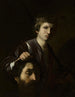 David painting with Goliath's head - Nicolas Tournier — artwork view