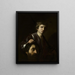 David painting with Goliath's head - Nicolas Tournier — framed artwork on a wall