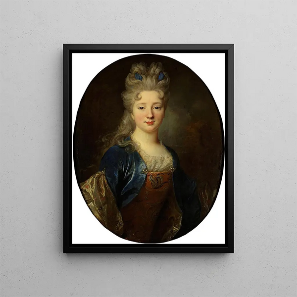 Portrait of a woman - Nicolas de Largillière — framed artwork on a wall