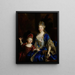 Portrait painting of Catherine Coustard, Marquise of Castelnau, wife of Charles Éléonor Aubry with her son Éléonor - Nicolas de Largillière — framed artwork on a wall