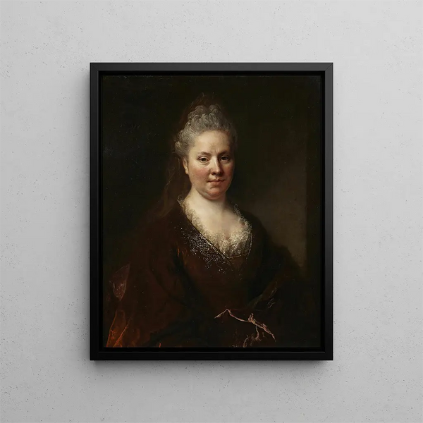 Portrait of Madame Léon de la Méjenelle - Nicolas de Largillière — framed artwork on a wall