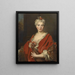 Portrait painting of Marguerite Élisabeth De Largillière 1701-1756 The artist's daughter - Nicolas de Largillière — framed artwork on a wall