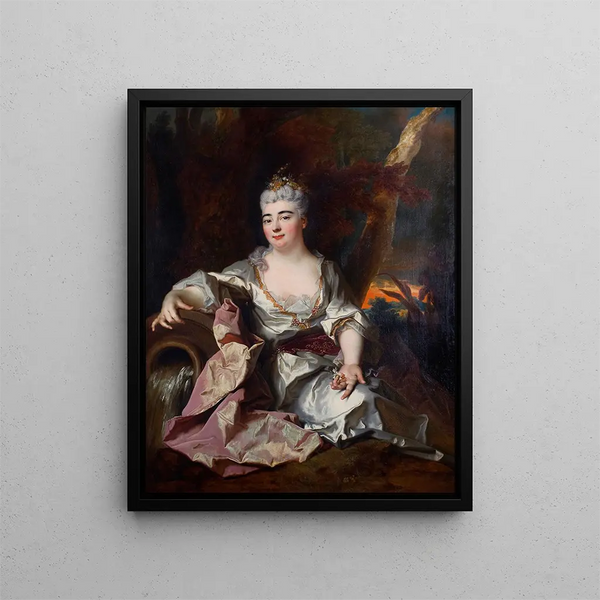 Portrait of Marie-Louise-Élisabeth d'Orléans, Duchess of Berry 1695-1719 - Nicolas de Largillière — framed artwork on a wall