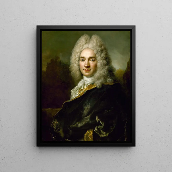 Portrait of Pierre Cadeau de Mongazon - Nicolas de Largillière — framed artwork on a wall