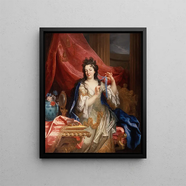 Portrait of a woman - Nicolas de Largillière — framed artwork on a wall