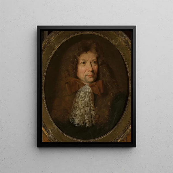 Portrait of a man painting by Pierre van Schuppen - Nicolas de Largillière — framed artwork on a wall