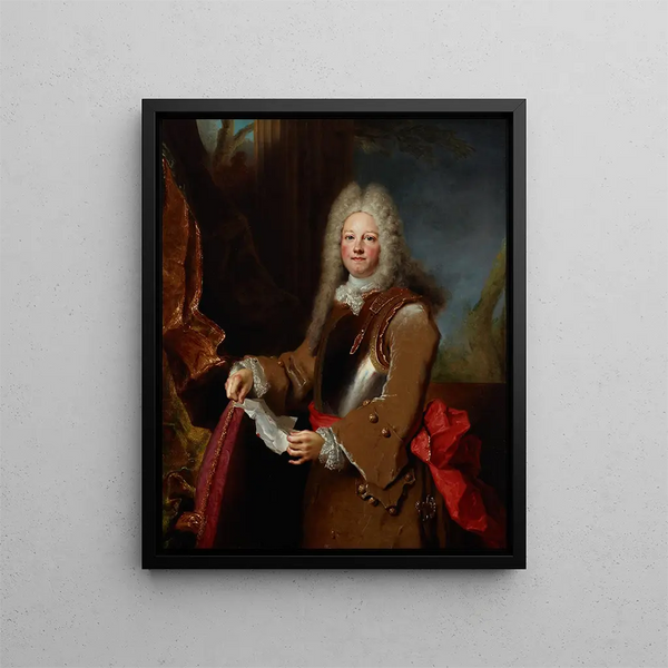 Portrait of an officer - Nicolas de Largillière — framed artwork on a wall