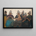Dutch ladies knitting in traditional costume - Nicolaus Wilhelm Jungmann — framed artwork on a wall
