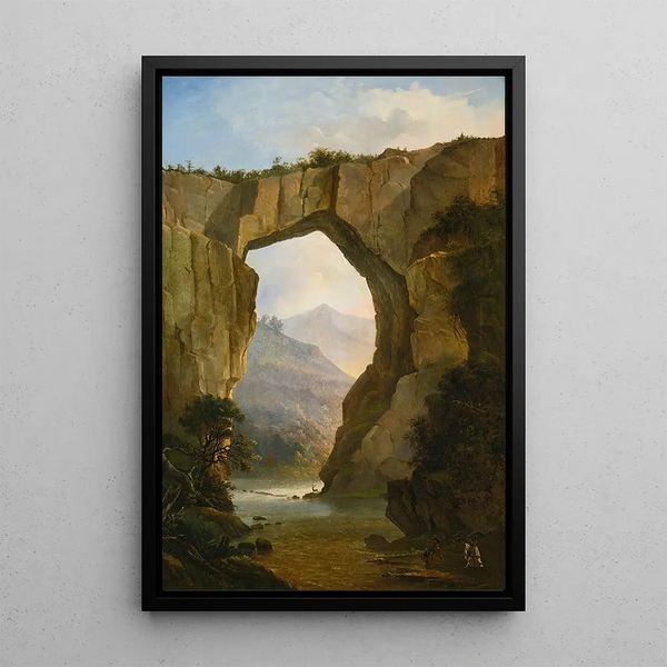 Natural Bridge - Nicolino Calyo — framed artwork on a wall